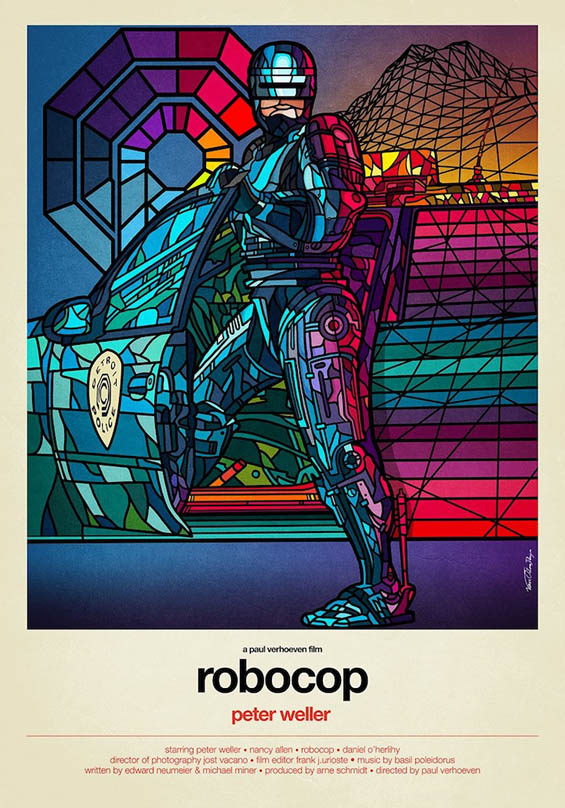 Robocop Stained Glass