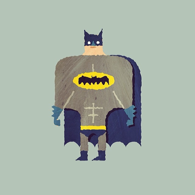 watercolour batman